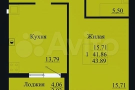 1-к. квартира, 44 м², 7/8 эт.
