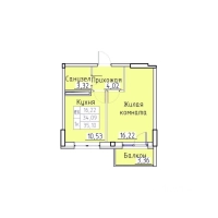 1-к кв. Ростовская область, Таганрог Транспортная ул. (35.1 м²)